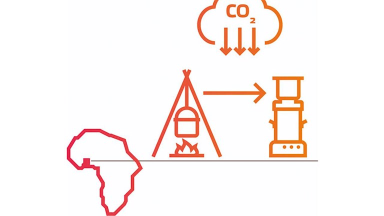 Door in Ghana kookpotten te vervangen door cookstoves, wordt er 25% minder houtskool gebruikt.