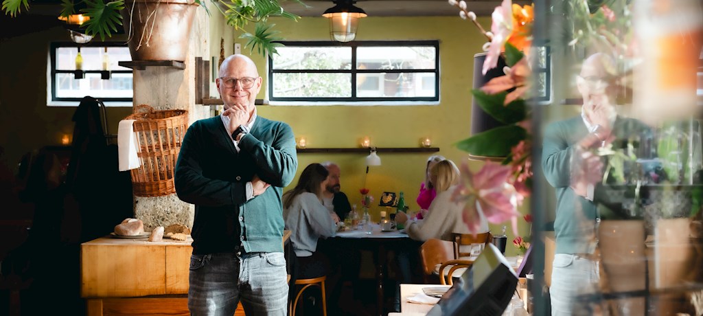 ondernemer Vicini in zijn zaak