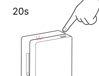 illustratie van ketelmodule met vinger bij de knop