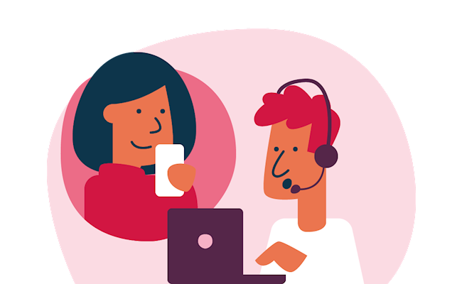 illustratie van een persoonlijk adviesgesprek 