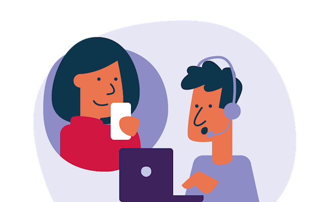 illustratie van een persoonlijk adviesgesprek