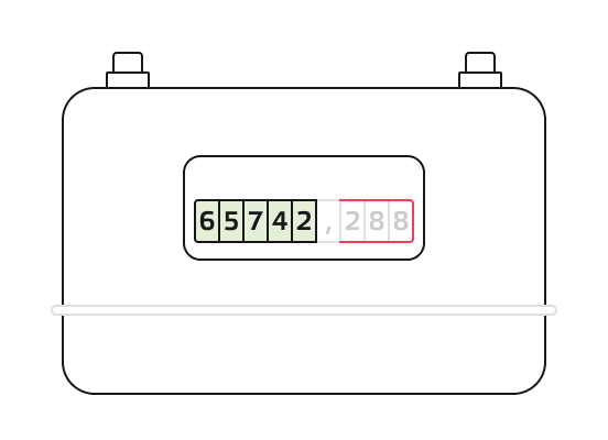 Een digitale gasmeter